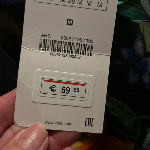 Zara Chiffon Button Down Kaftan Size M NWT - Picture 5 of 7